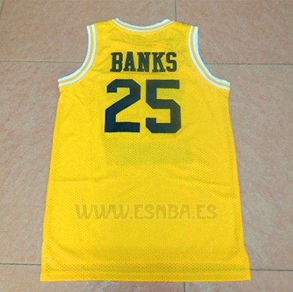 Camiseta Pelicula Bel-Air Academy Banks #25 Amarillo